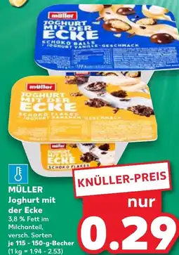 Kaufland MÜLLER Joghurt mit der Ecke tilbud