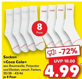 Kaufland Socken >>Coca Cola<< tilbud