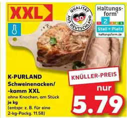 Kaufland K-PURLAND Schweinenacken/ -kamm XXL tilbud