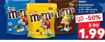 Kaufland M&M's Schokolinsen versch. Sorten tilbud