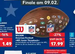 Kaufland WILSON American Football >>NFL Junior Throwback<< tilbud