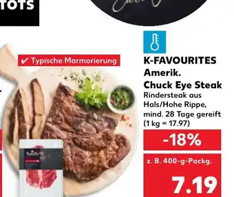 Kaufland K-FAVOURITES Amerik. Chuck Eye Steak tilbud