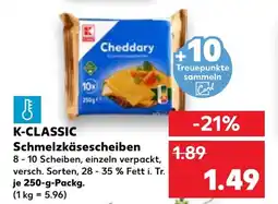 Kaufland K-CLASSIC Schmelzkäsescheiben tilbud