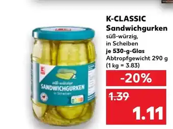 Kaufland K-CLASSIC Sandwichgurken tilbud