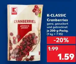 Kaufland K-CLASSIC CRANBERRIES tilbud