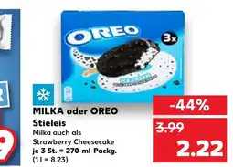 Kaufland MILKA oder OREO Stieleis tilbud