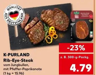 Kaufland DE K-PURLAND Rib-Eye-Steak tilbud