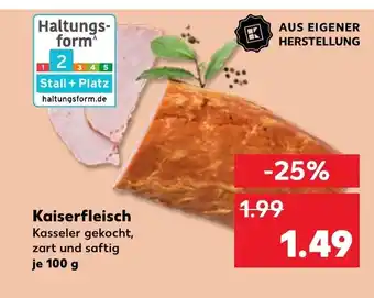 Kaufland Kaiserfleisch Kasseler gekocht, zart und saftig tilbud