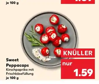 Kaufland Sweet Peppacaps Kirschpaprika mit Frischkäsefüllung je tilbud