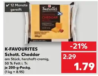 Kaufland K-FAVOURITES Schott. Cheddar tilbud