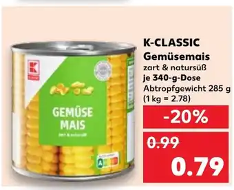 Kaufland K-CLASSIC Gemüsemais tilbud