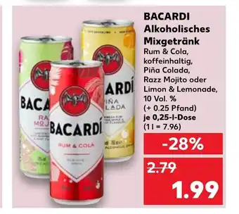 Kaufland BACARDI Alkoholisches Mixgetränk tilbud