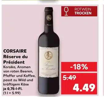 Kaufland CORSAIRE Réserve du Président tilbud