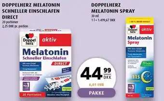 Scandinavian Park DOPPELHERZ MELATONIN SCHNELLER EINSCHLAFEN DIRECT ELLER DOPPELHERZ MELATONIN SPRAY tilbud