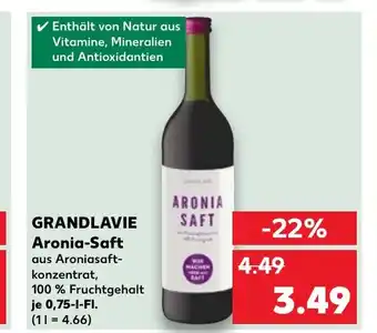 Kaufland GRANDLAVIE Aronia-Saft tilbud