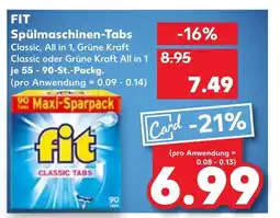 Kaufland FIT Spülmaschinen-Tabs tilbud