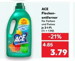 Kaufland ACE Flecken- entferner für Farben und Feines tilbud