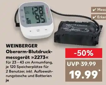 Kaufland WEINBERGER Oberarm-Blutdruck- messgerät »>2273<< tilbud