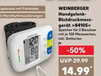 Kaufland WEINBERGER Handgelenk- Blutdruckmess- tilbud