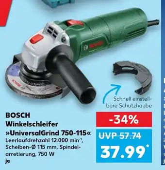 Kaufland BOSCH Winkelschleifer >>>UniversalGrind 750-115<< tilbud