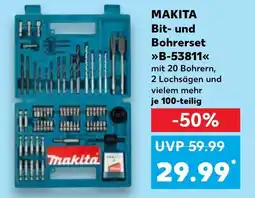 Kaufland MAKITA Bit- und Bohrerset >>B-53811<< mit 20 Bohrern, tilbud