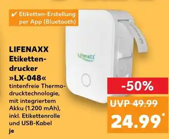 Kaufland LIFENAXX Etiketten- drucker >>LX-048<< tilbud