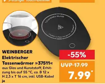 Kaufland WEINBERGER Elektrischer Tassenwärmer >>37511<< tilbud