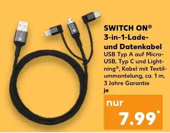 Kaufland SWITCH ONⓇ 3-in-1-Lade- und Datenkabel tilbud