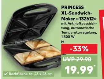 Kaufland PRINCESS XL-Sandwich- Maker »132612<< tilbud