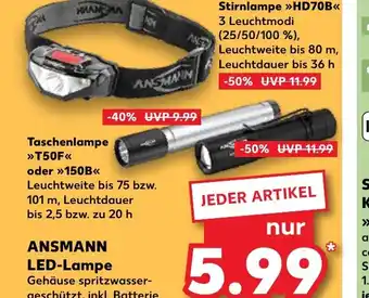 Kaufland ANSMANN LED-Lampe tilbud