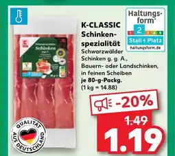 Kaufland K-CLASSIC Schinken- spezialität tilbud