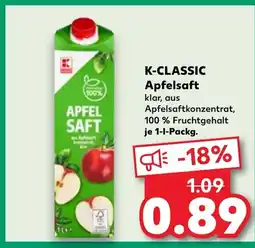 Kaufland K-CLASSIC Apfelsaft tilbud