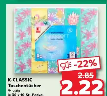 Kaufland K-CLASSIC Taschentücher tilbud