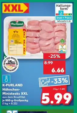 Kaufland K-PURLAND Hähnchen- Ministeaks XXL tilbud