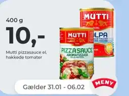 Netto MUTTI pizzasauce el. hakkede tomater tilbud