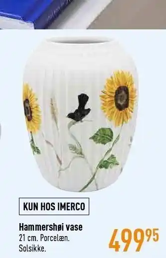 Imerco Hammershøj vase tilbud