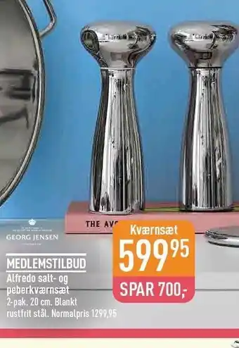 Imerco GEORG JENSEN Alfredo salt- og peberkværnsæt tilbud