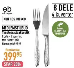 Imerco Timeless steakbestik tilbud