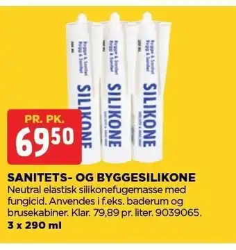 jem & fix SANITETS- OG BYGGESILIKONE tilbud