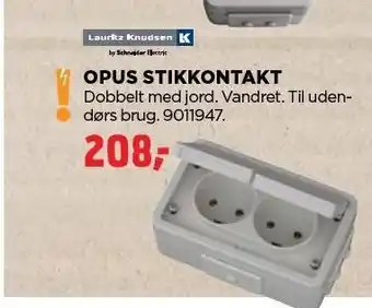 jem & fix LAURITZ KNUDSEN OPUS STIKKONTAKT tilbud