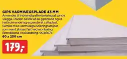 jem & fix GIPS VARMVÆGSPLADE 43 MM tilbud