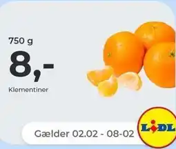 Netto 750 g klementiner tilbud