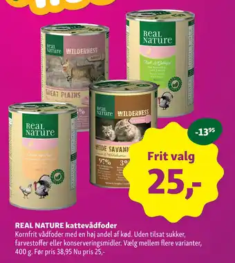 Maxi Zoo REAL NATURE kattevådfoder tilbud