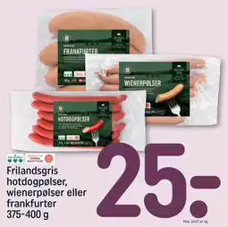 REMA 1000 Frilandsgris hotdogpølser, wienerpølser eller frankfurter tilbud