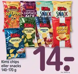REMA 1000 Kims chips eller snacks tilbud