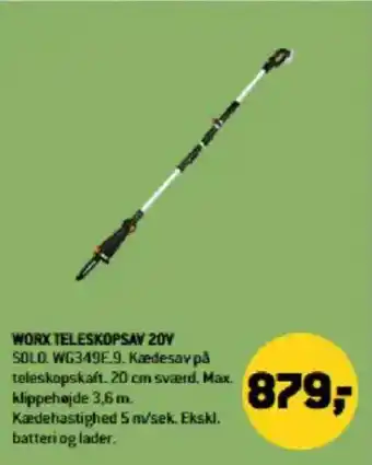 XL-BYG Worx teleskopsav 20v tilbud