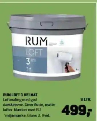 XL-BYG Rum loft 3 helmat loftmaling med god tilbud