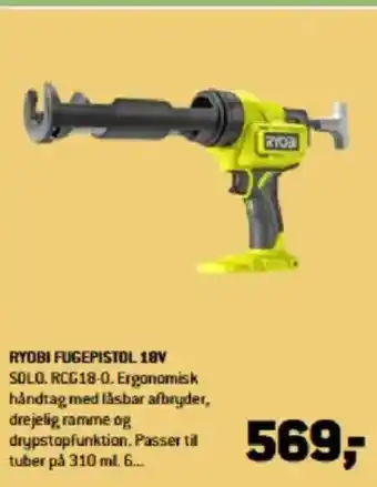 XL-BYG Ryobi fugepistol 18v tilbud