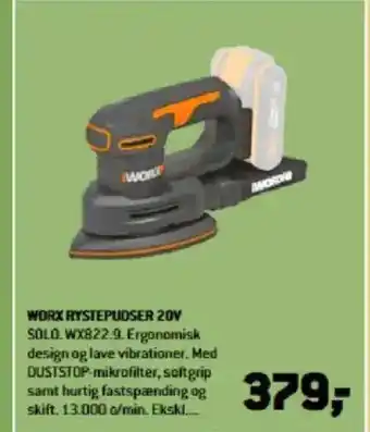 XL-BYG WORX RYSTEPUDSER 20V tilbud