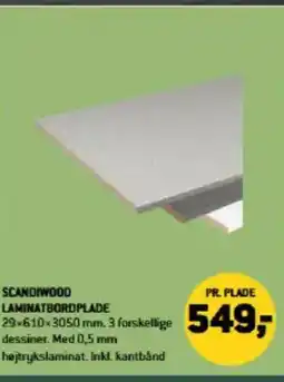 XL-BYG Scandiwood laminatbordplade tilbud